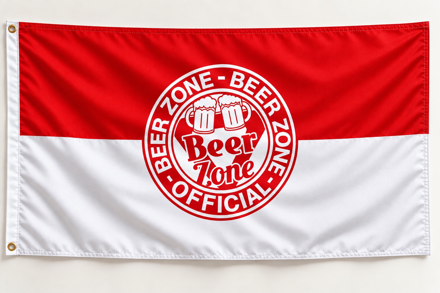 Beer Zone Red & White flag